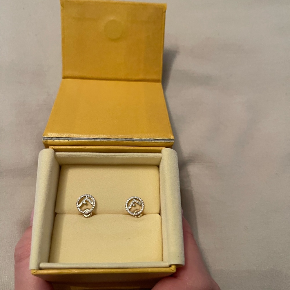 Fendi gold plated earrings.